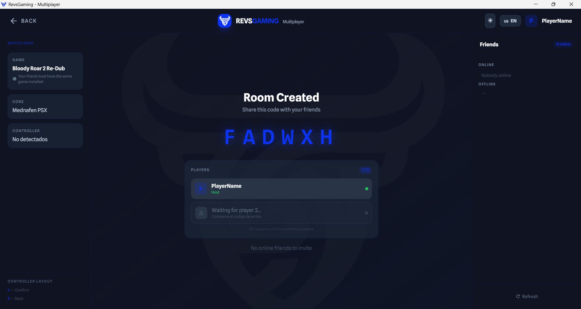 Step 6 – Create online room